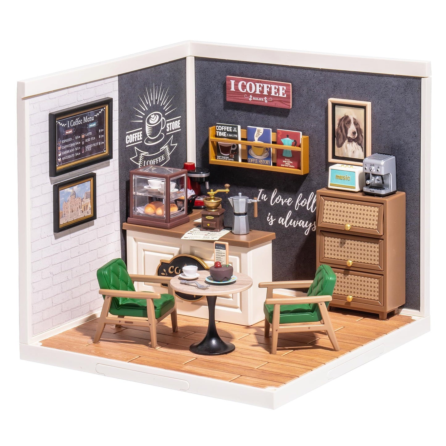 Rolife Super Store Kits de construction en plastique pour cadeaux de Noël, maison miniature à monter soi-même