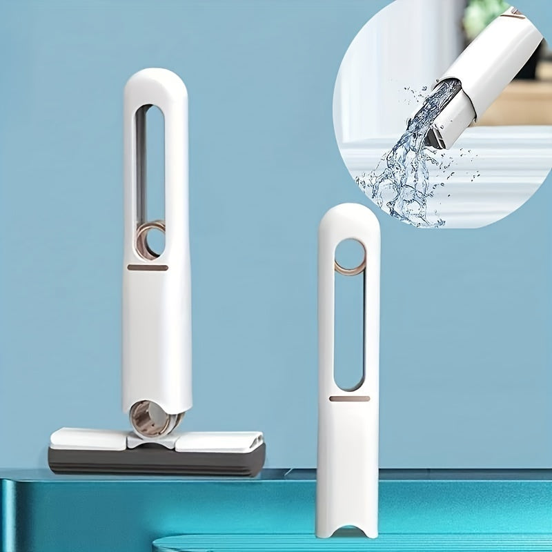 Mini balai-serpillière portable à essorage automatique, ultra absorbant et multifonction pour maison, vitres, cuisine et voiture.