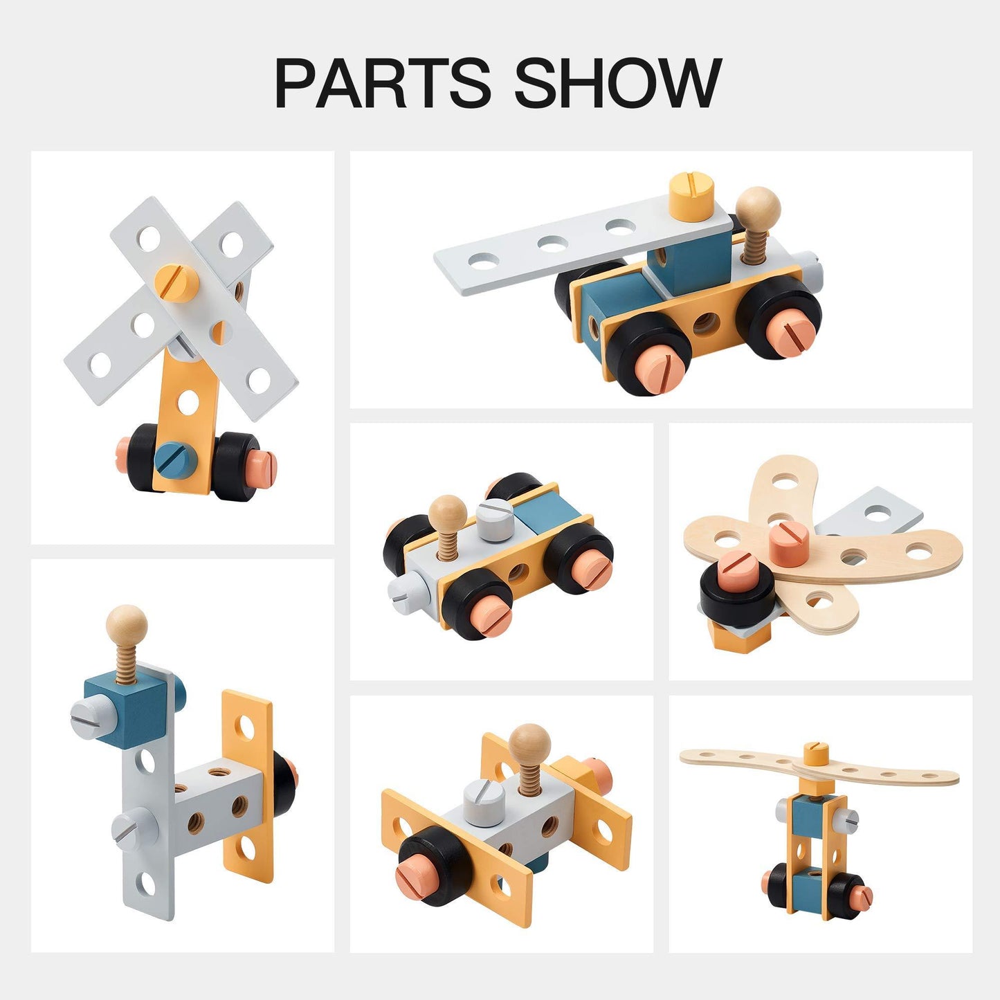 ROBOTIME Banc à outils en bois pour enfants, jouet, atelier, avec ensemble d'outils