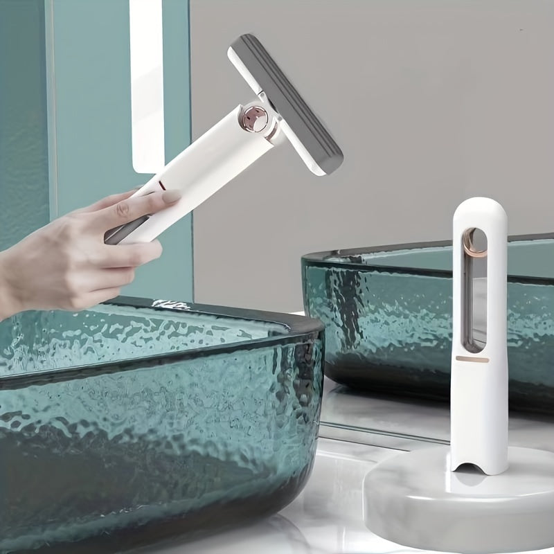 Mini balai-serpillière portable à essorage automatique, ultra absorbant et multifonction pour maison, vitres, cuisine et voiture.