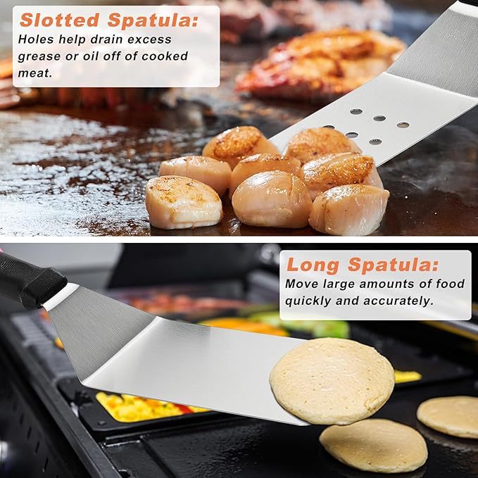 Kit 27 accessoires plancha & BBQ – Spatules pro, cloche à fromage & presse à burger