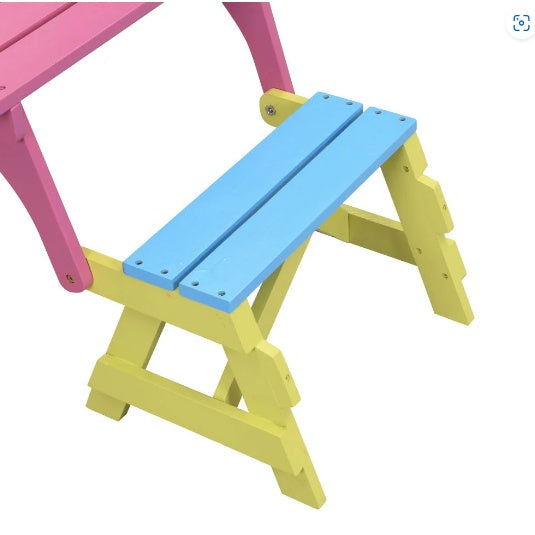 Fauteuil multifonctionnel pour enfant, table et 2 bancs