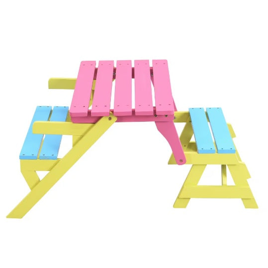 Fauteuil multifonctionnel pour enfant, table et 2 bancs