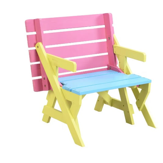 Fauteuil multifonctionnel pour enfant, table et 2 bancs