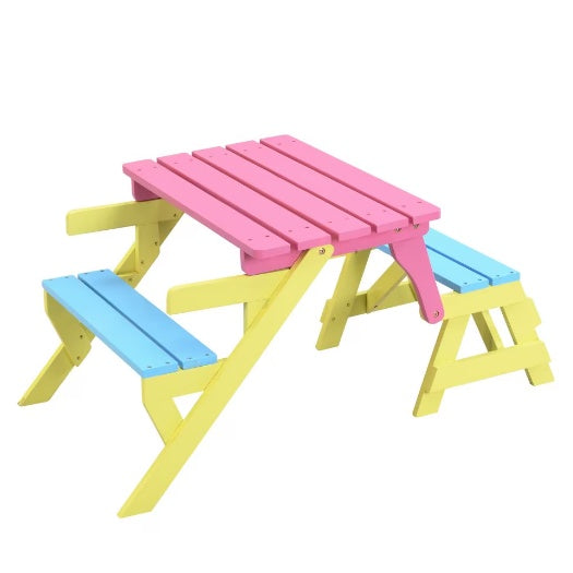 Fauteuil multifonctionnel pour enfant, table et 2 bancs