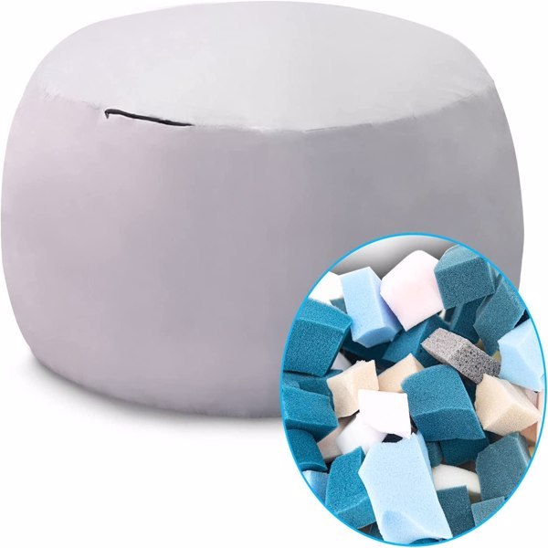 Housse de fauteuil poire : ce n'était qu'une housse, pas un coussin de pouf, grande housse ronde en velours PV doux et moelleux, meubles de salon, housse de canapé-lit paresseux, 1,8 m, gris foncé