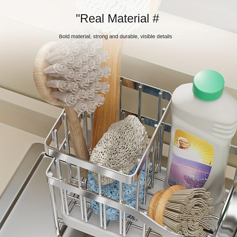 Étagère murale multifonction de cuisine – Support en acier carbone multi-niveaux pour produits de nettoyage