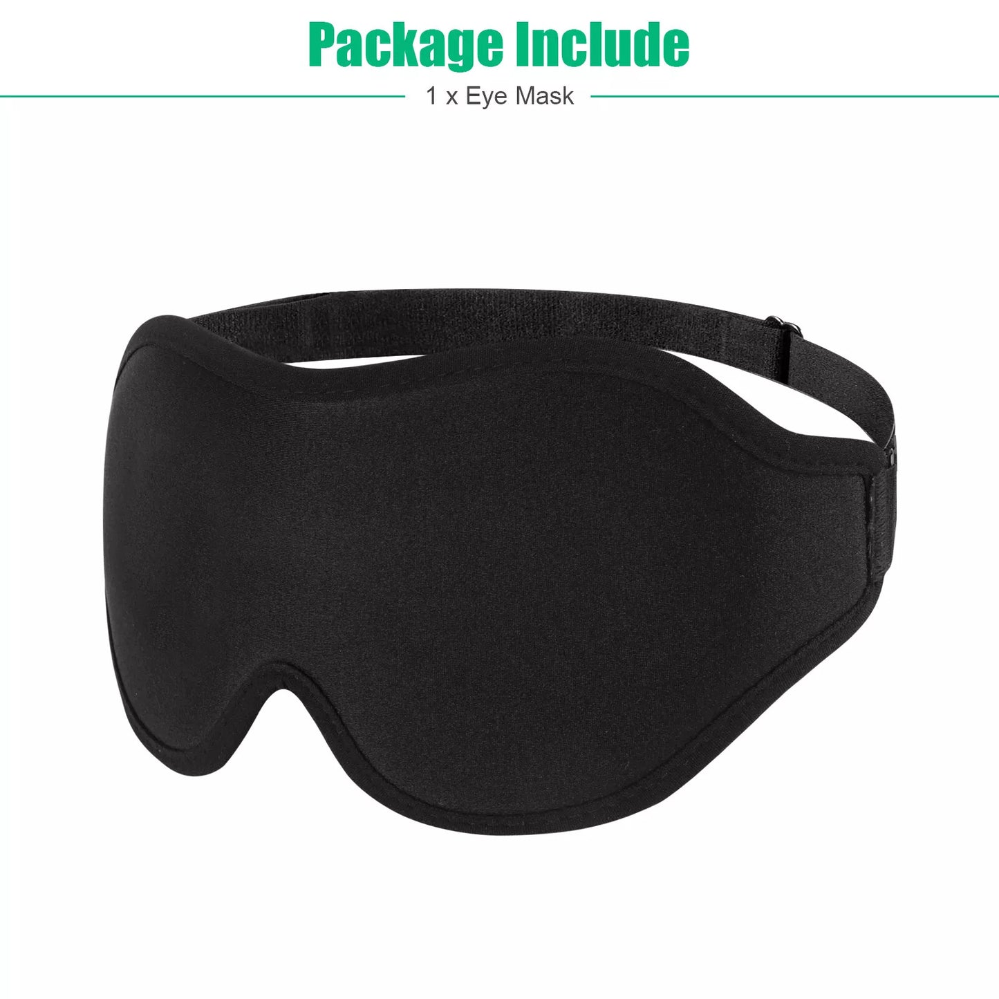 Masque de voyage 3D en soie pour les yeux, doux et rembourré, idéal pour dormir, se détendre, bandeau pour les yeux, pour hommes et femmes