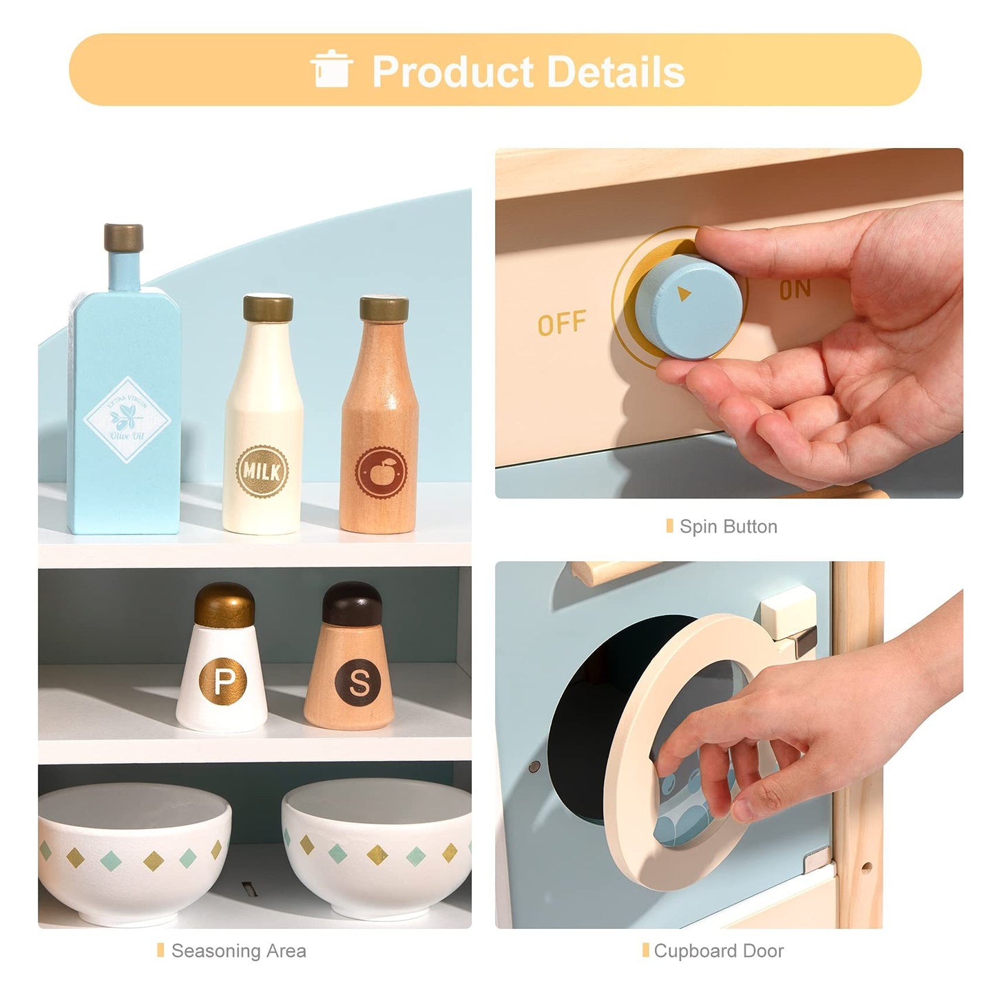 ROBOTIME : Cuisine de jeu à faire soi-même, ensemble de jouets de cuisine, cadeau pour garçons et filles