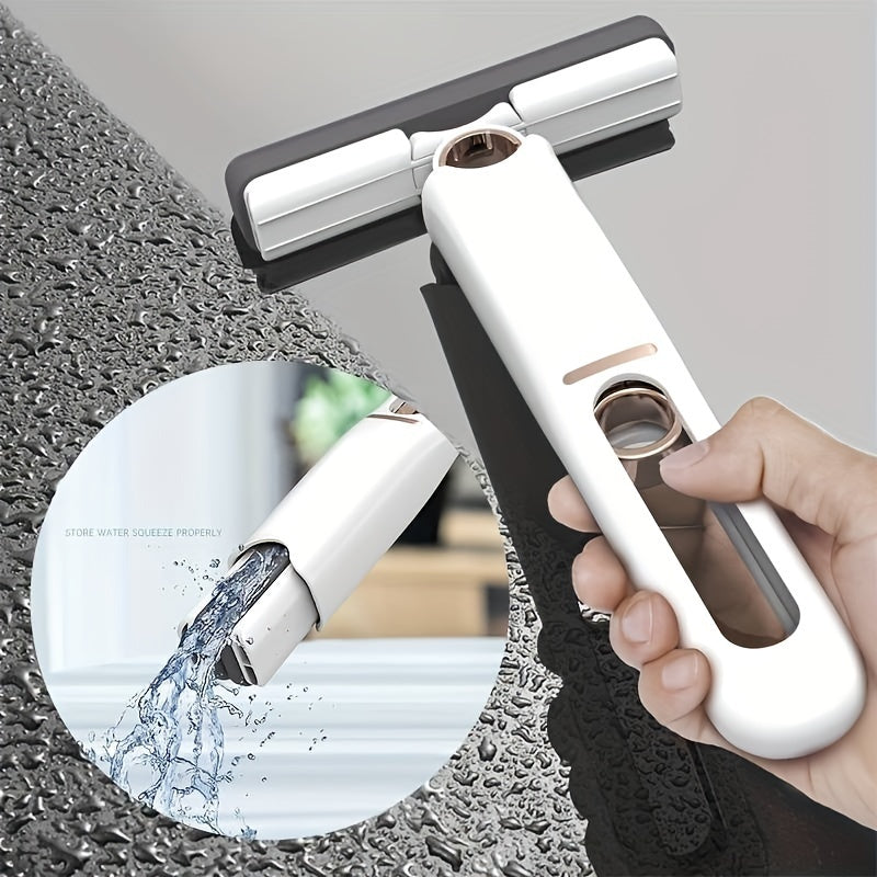 Mini balai-serpillière portable à essorage automatique, ultra absorbant et multifonction pour maison, vitres, cuisine et voiture.