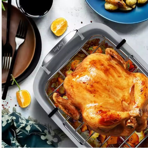 Plat à rôtir pour poulet résistant aux hautes températures – Plateau résistant à la chaleur pour cuisson et friture au four