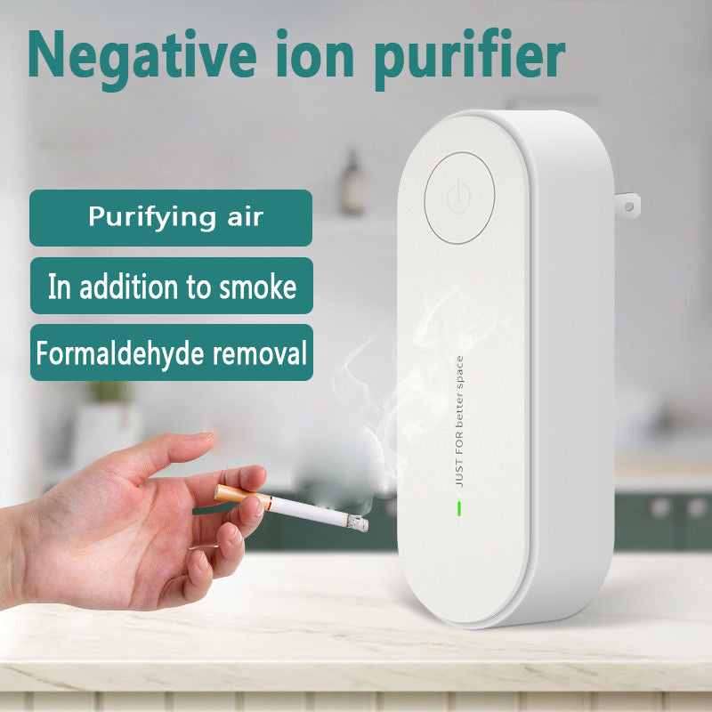 Mini purificateur d'air portable, purificateur d'air à anions, assainisseur d'air, ioniseur, nettoyeur de poussière, éliminateur de fumée de cigarette, déodorant pour toilettes