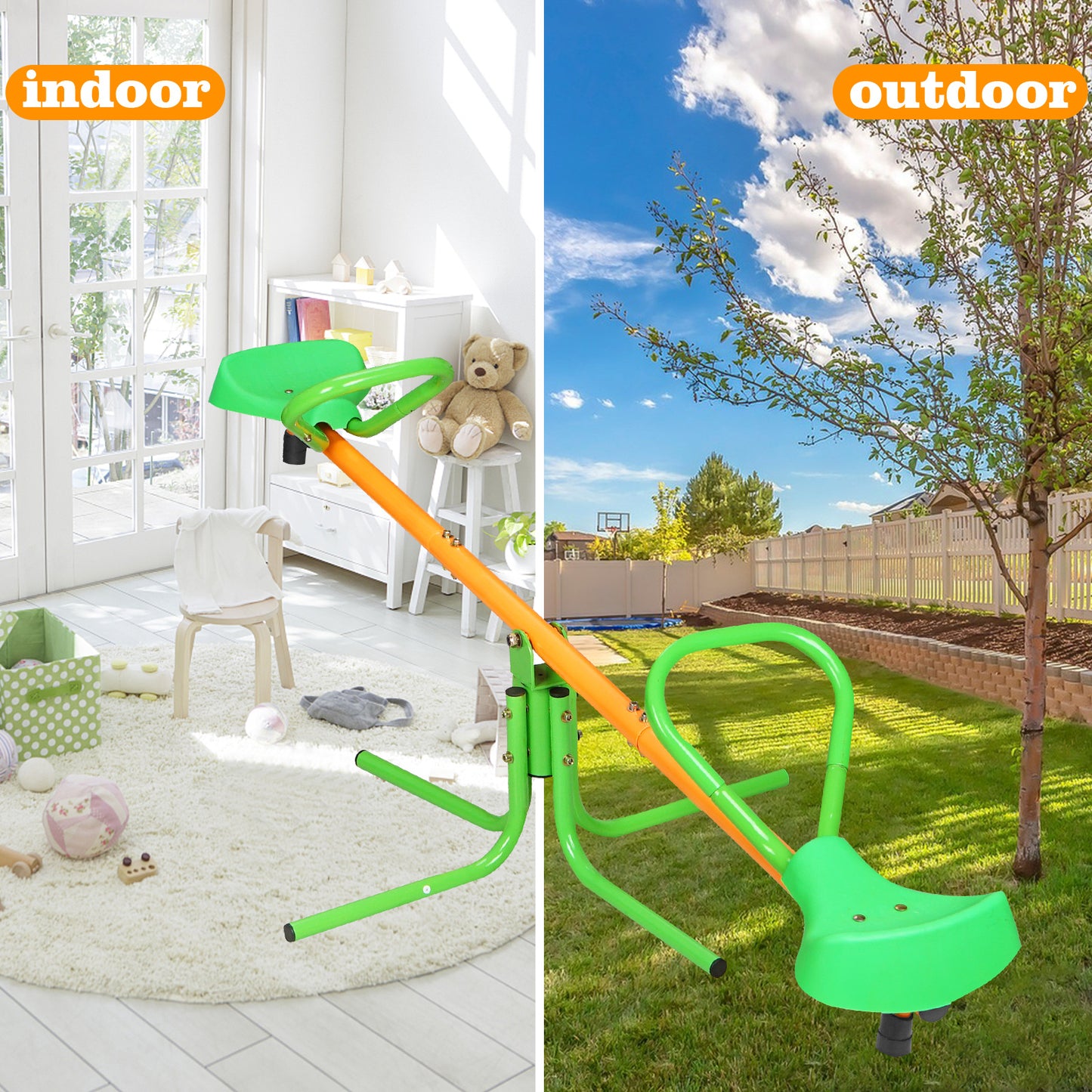 Balançoire rotative à 360 degrés pour enfants en plein air