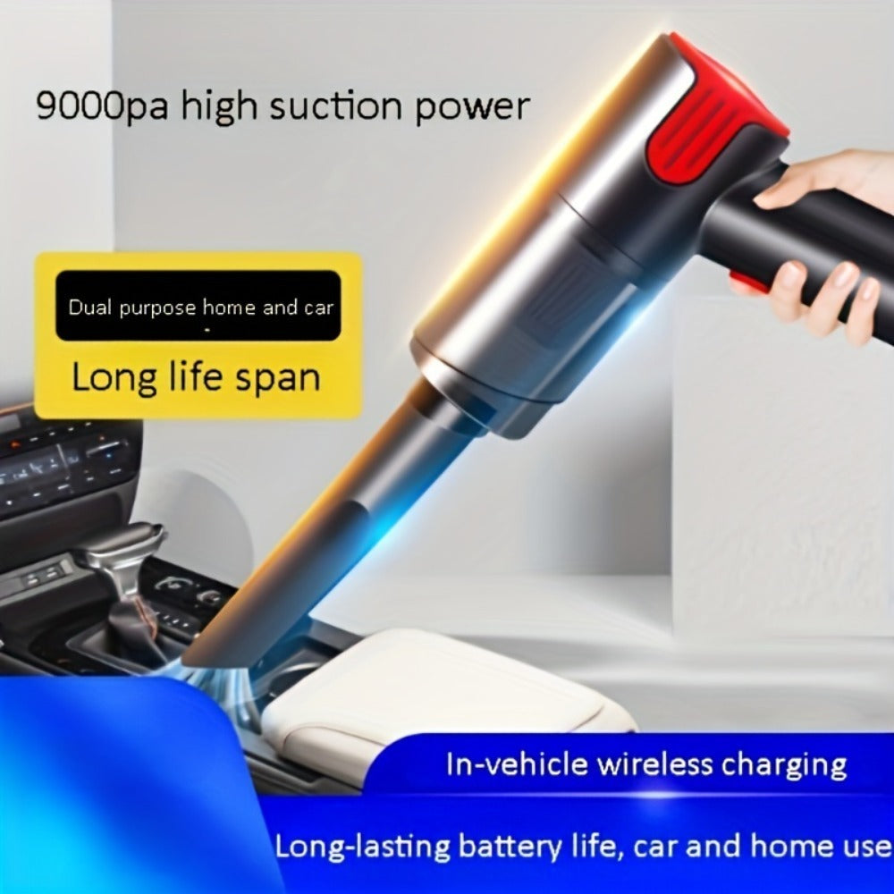Aspirateur de voiture sans fil, rechargeable en USB, portable et multifonction, idéal pour maison, bureau, voiture ou bureau.