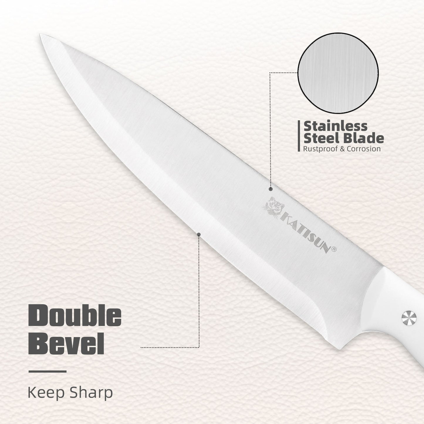 Set 15 couteaux de cuisine – Lames en acier carbone, bloc en bois, aiguiseur intégré & ciseaux
