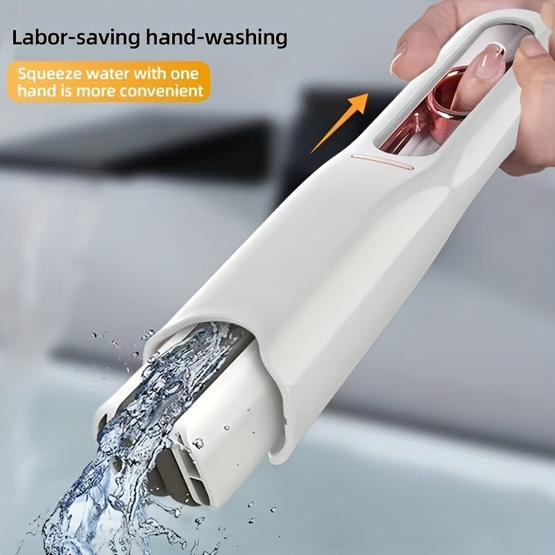 Mini balai-serpillière portable à essorage automatique, ultra absorbant et multifonction pour maison, vitres, cuisine et voiture.