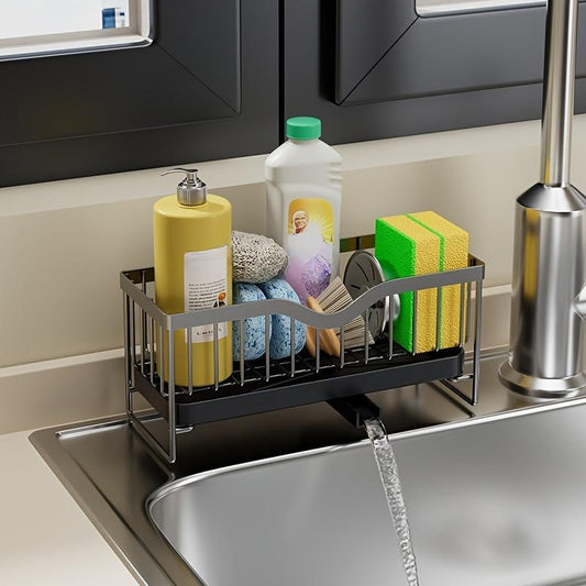 Étagère murale multifonction de cuisine – Support en acier carbone multi-niveaux pour produits de nettoyage