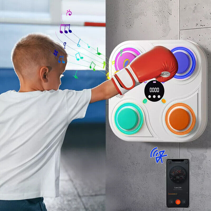Machine de musique électronique de boxe intelligente, entraînement à domicile Bluetooth avec LED.