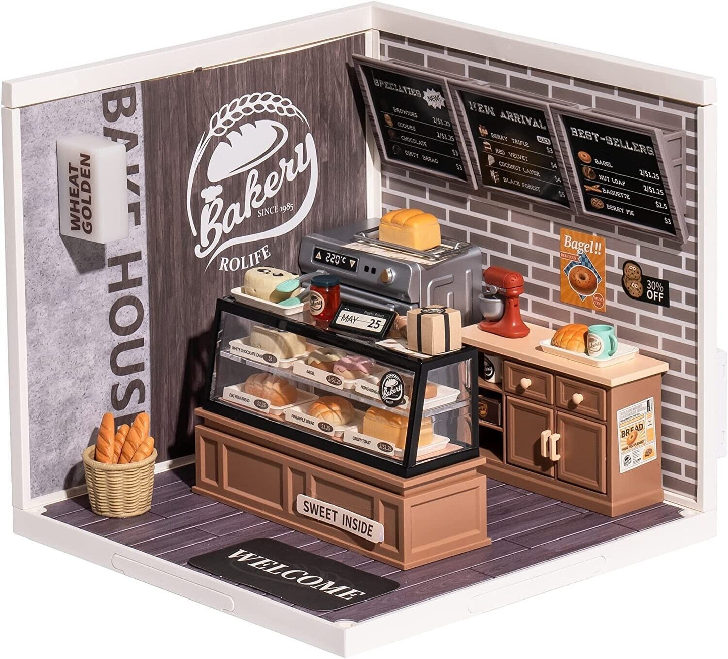 Rolife Super Store Kits de construction en plastique pour cadeaux de Noël, maison miniature à monter soi-même