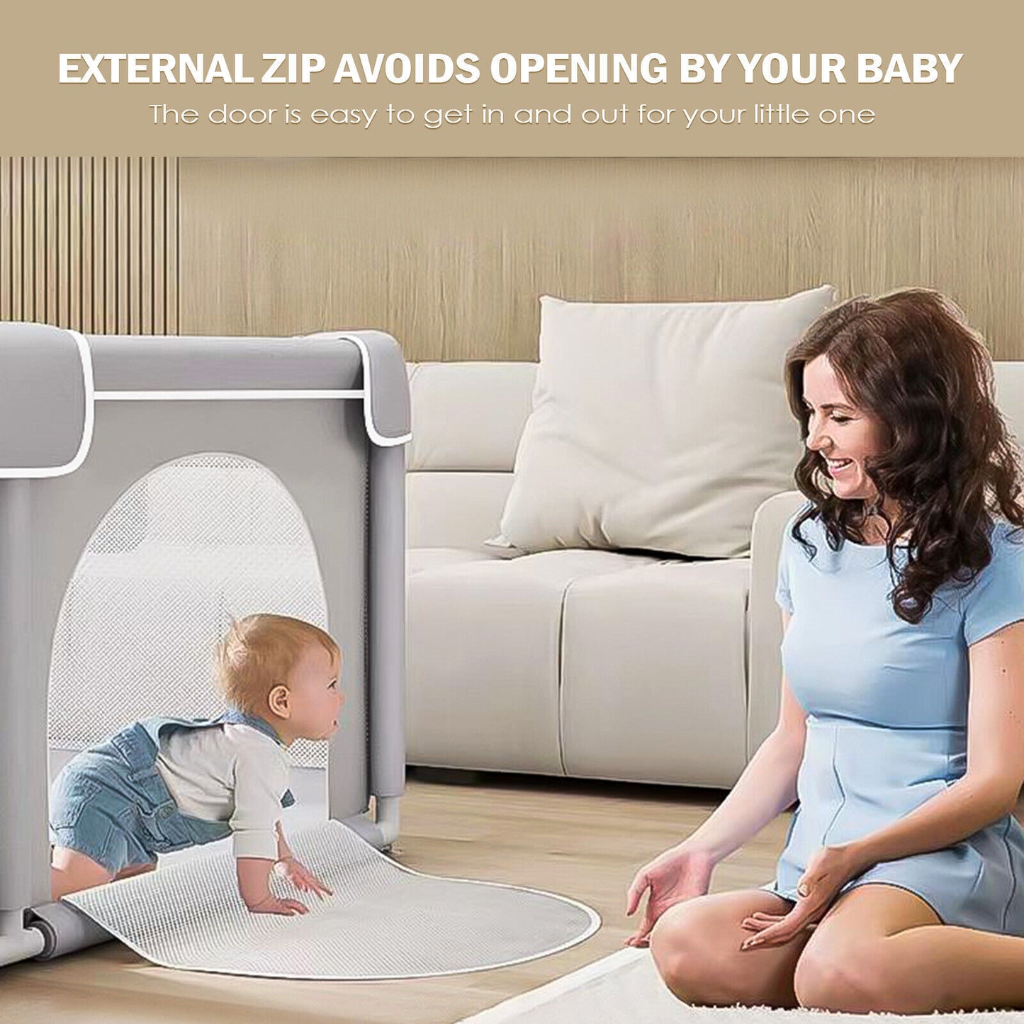 Parc pour bébé avec tapis, centre d'activités intérieur et extérieur, barrière pour bébé, tout-petits et bébés