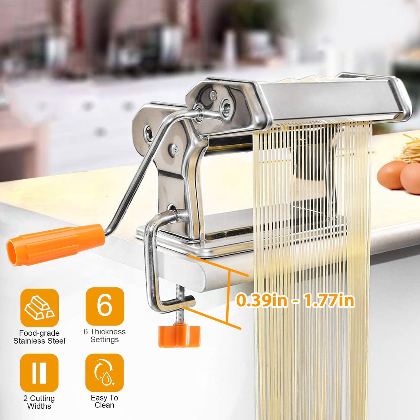 Machine à pâtes italienne, idéale pour préparer facilement pâtes fraîches maison