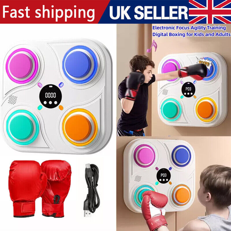 Machine de musique électronique de boxe intelligente, entraînement à domicile Bluetooth avec LED.
