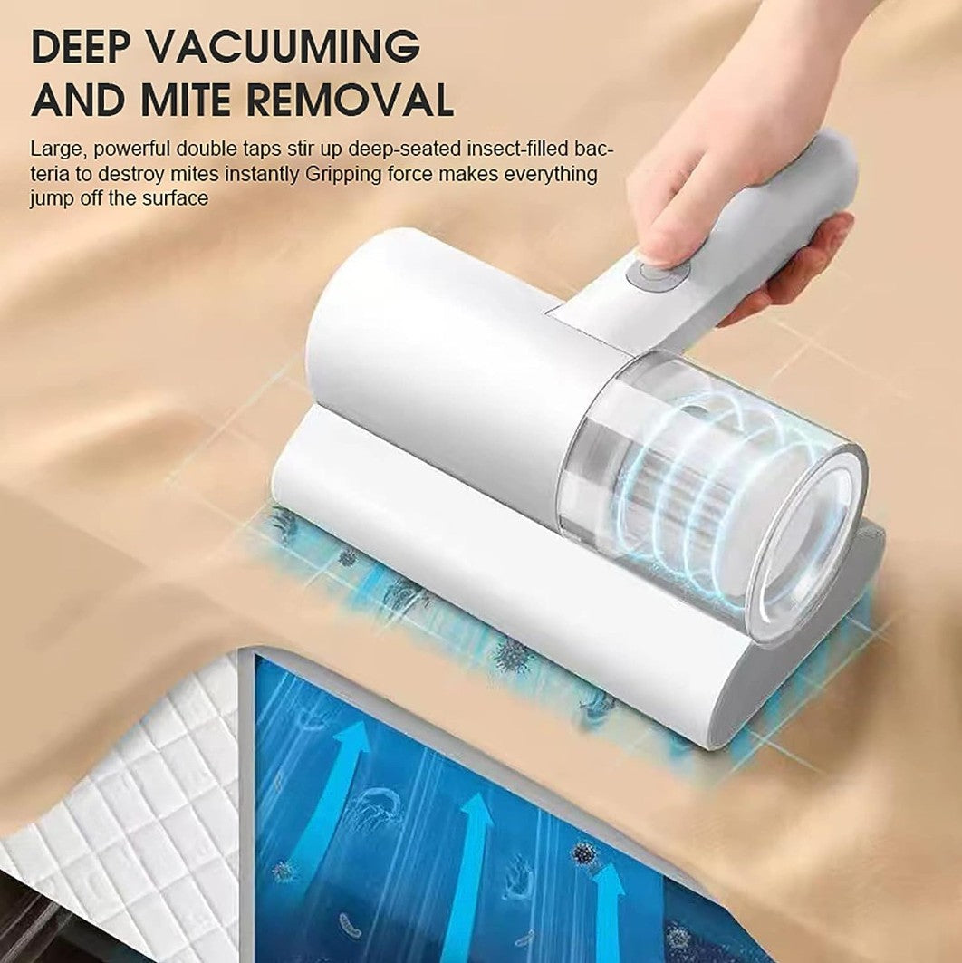 Aspirateur anti-poussière et anti-acariens, idéal pour matelas, canapé et tissus.