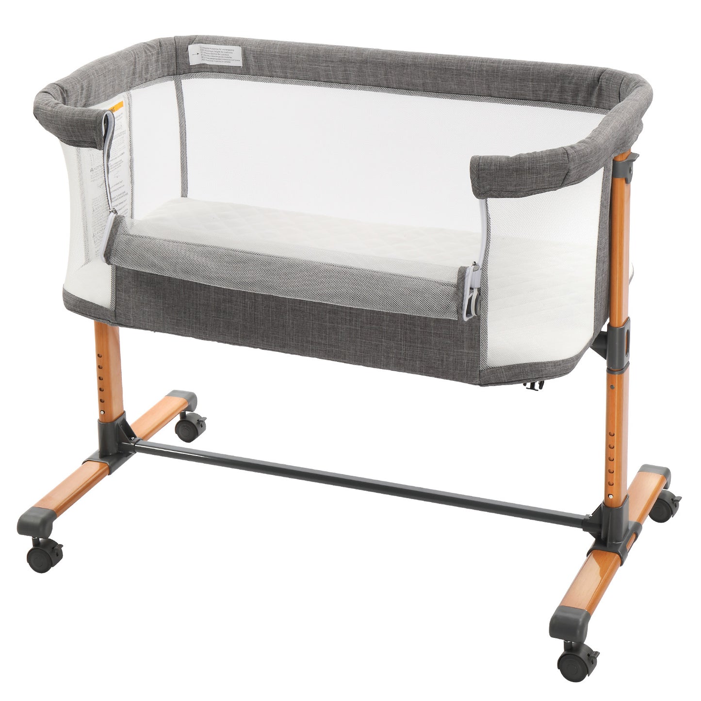 Berceau en tissu cationique crypté 150D, gris, pour bébé