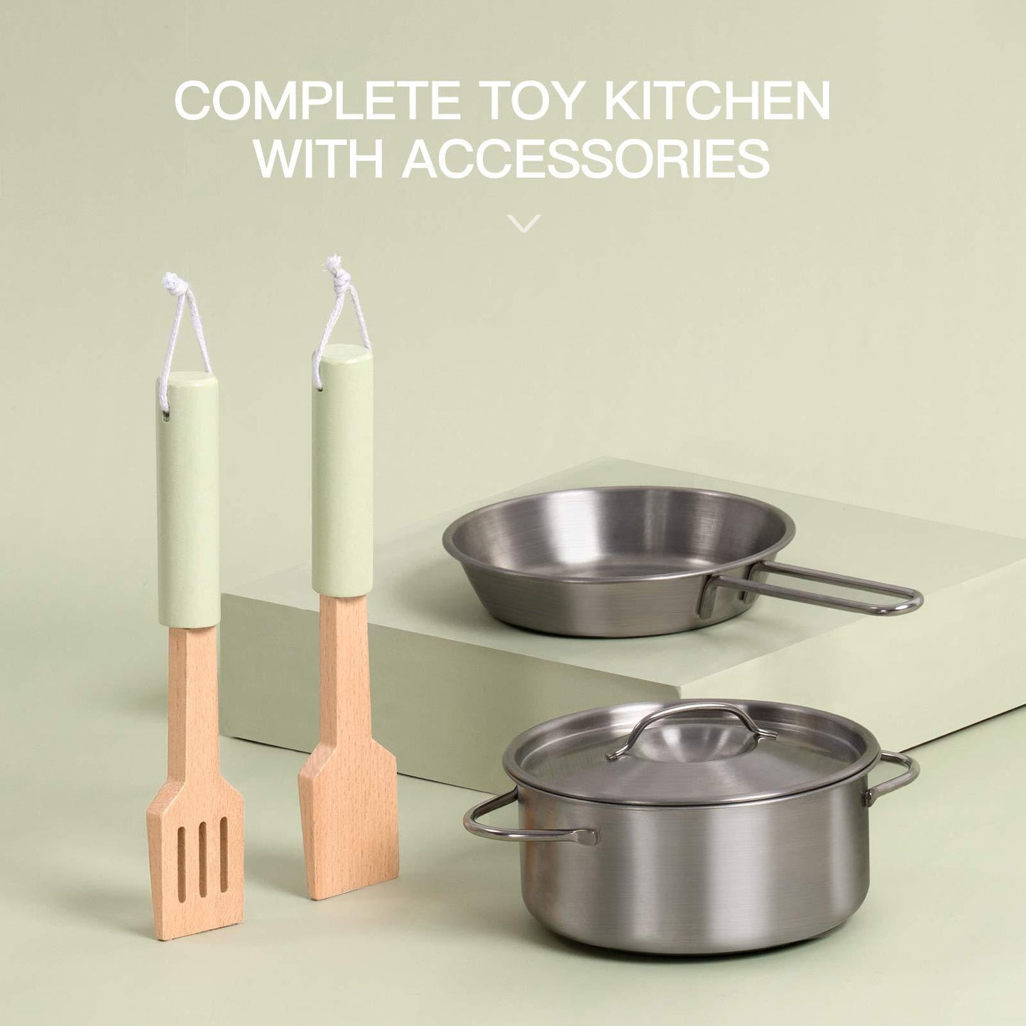 ROBUD 3D Cuisine en bois pour enfants, jouets éducatifs pour tout-petits