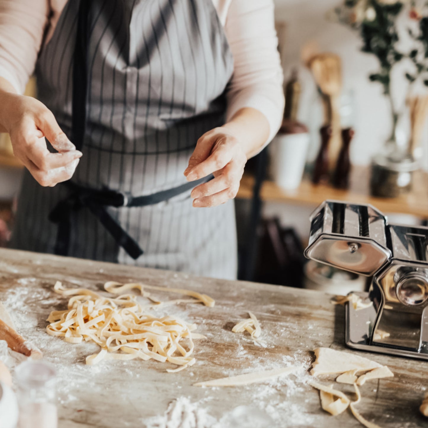 Machine à pâtes italienne, idéale pour préparer facilement pâtes fraîches maison