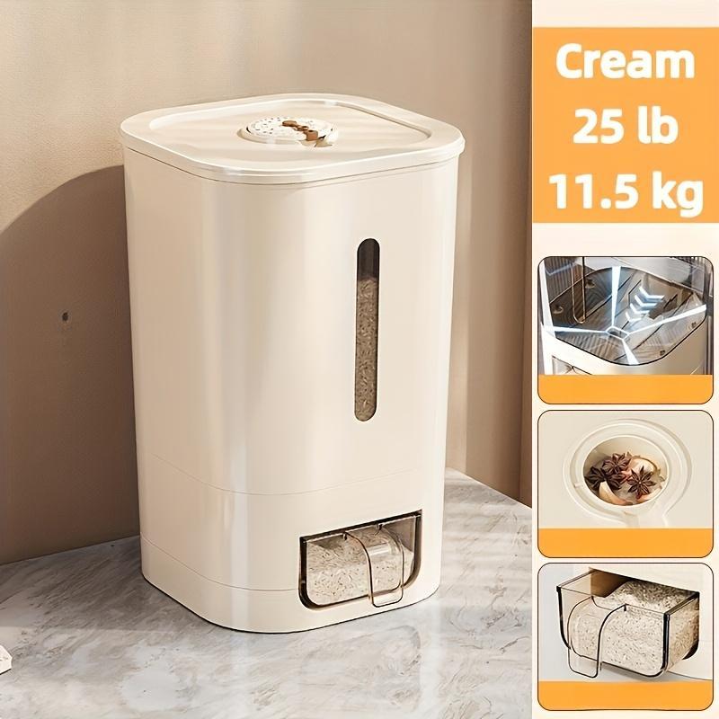 Distributeur automatique de riz – Grand conteneur hermétique anti-humidité & anti-insectes pour céréales, farine & nourriture pour animaux
