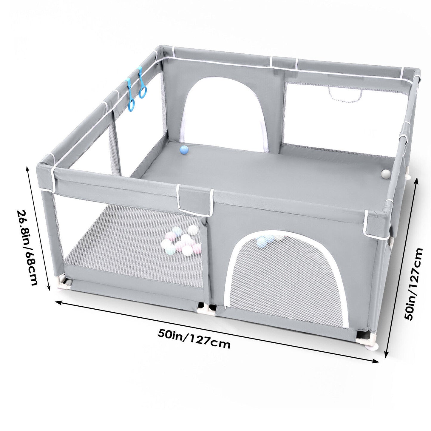Parc pour bébé avec tapis, centre d'activités intérieur et extérieur, barrière pour bébé, tout-petits et bébés