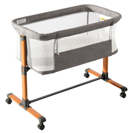Berceau en tissu cationique crypté 150D, gris, pour bébé