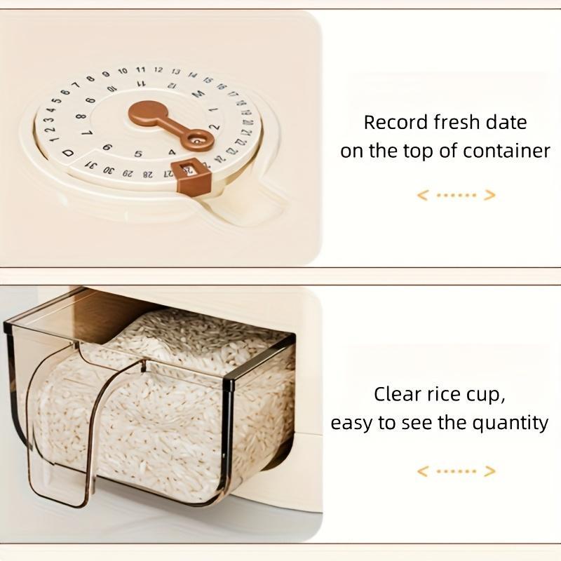 Distributeur automatique de riz – Grand conteneur hermétique anti-humidité & anti-insectes pour céréales, farine & nourriture pour animaux