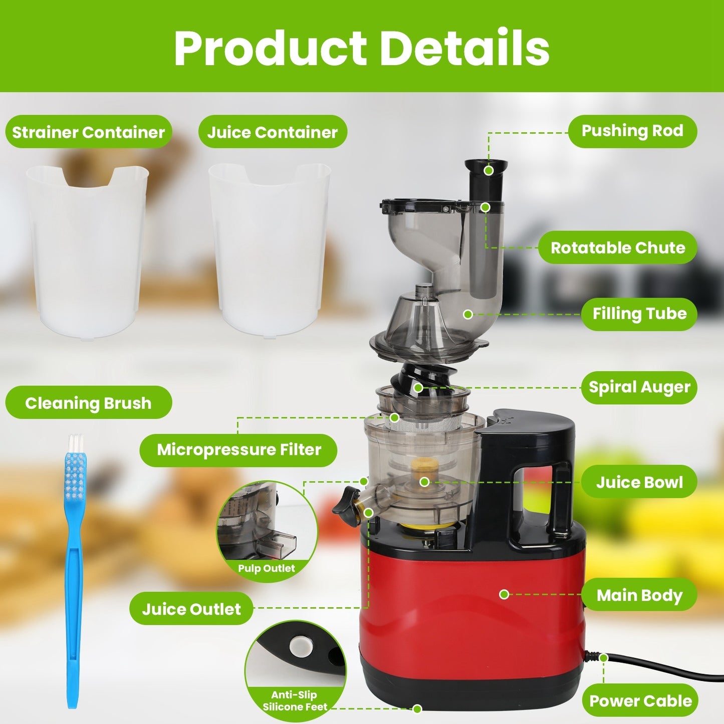 Extracteur de jus à froid 300W