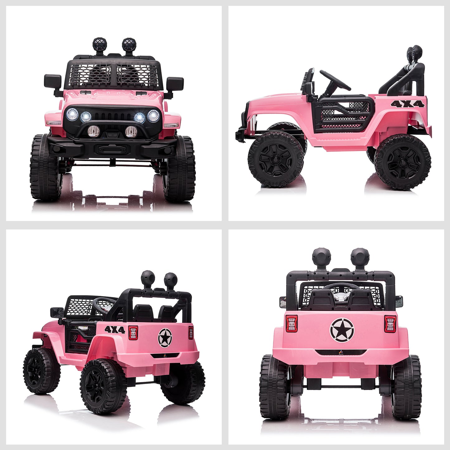 Camion tout-terrain électrique 12 V pour enfants, avec télécommande, musique MP3, vitesse réglable