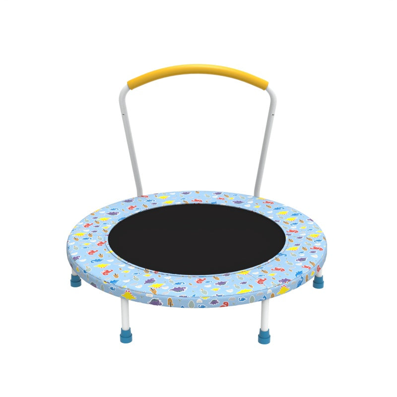 Mini trampoline de 91 cm, adapté aux enfants de 1 à 6 ans, avec poignées intérieures et extérieures pour le jeu des enfants.