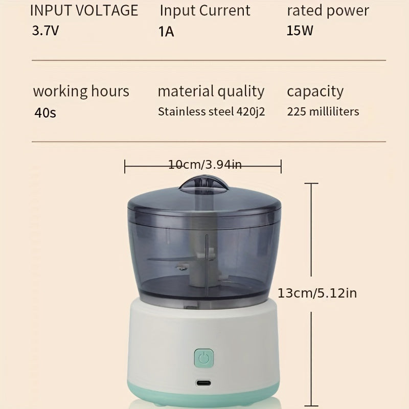 Robot culinaire multifonction sans fil – Mini hachoir portable pour viande & légumes