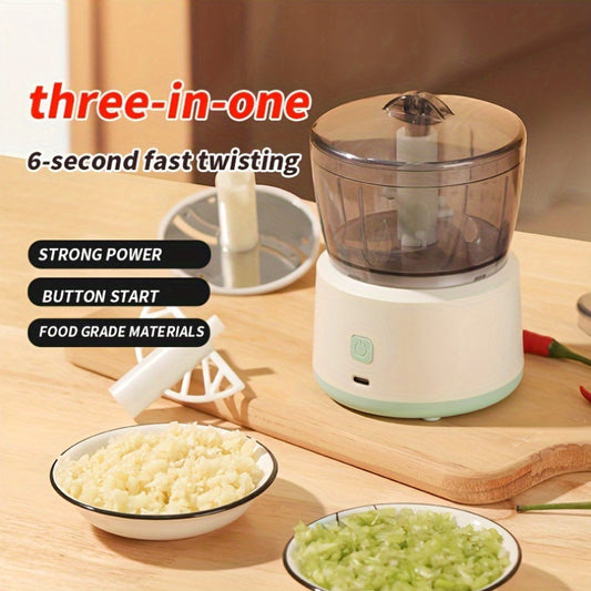 Robot culinaire multifonction sans fil – Mini hachoir portable pour viande & légumes