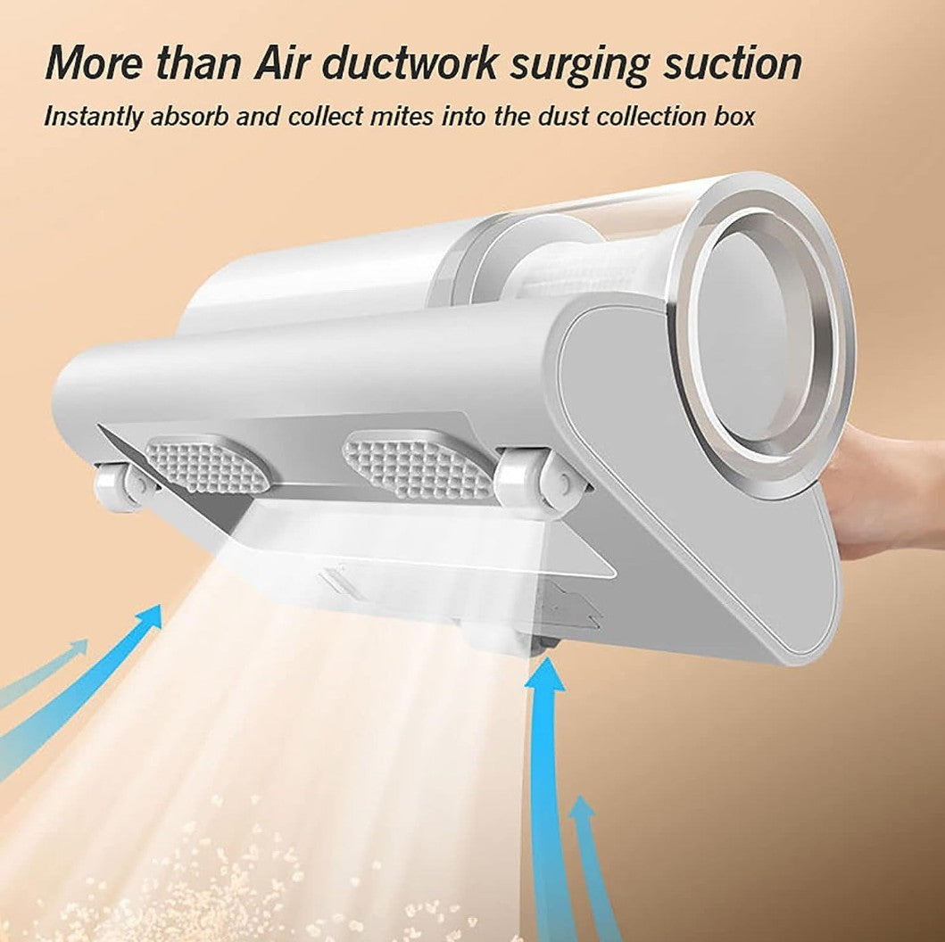 Aspirateur anti-poussière et anti-acariens, idéal pour matelas, canapé et tissus.