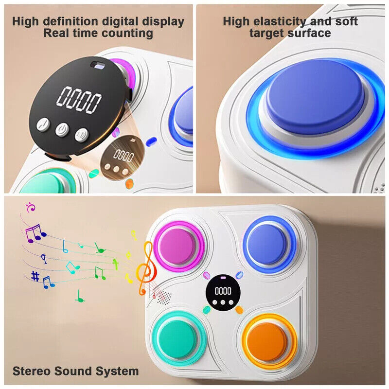 Machine de musique électronique de boxe intelligente, entraînement à domicile Bluetooth avec LED.