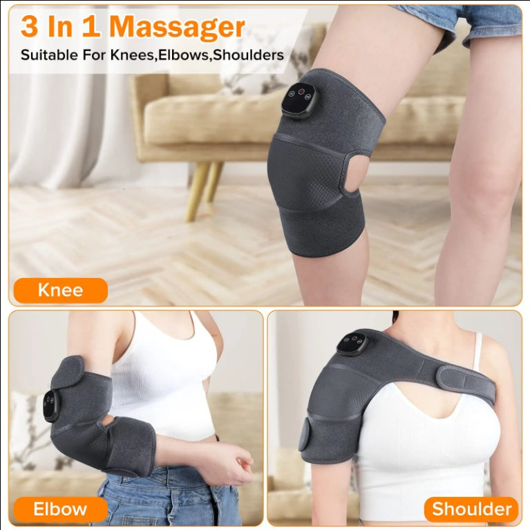 Masseur polyvalent pour genoux et jambes avec chaleur et vibrations réglables