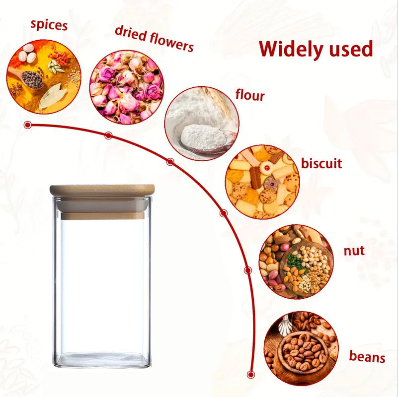 Lot de 24 pots carrés en verre 240 ml pour épices, sel, poivre ou condiments, avec bouchons pratiques.