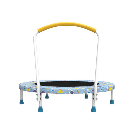 Mini trampoline de 91 cm, adapté aux enfants de 1 à 6 ans, avec poignées intérieures et extérieures pour le jeu des enfants.