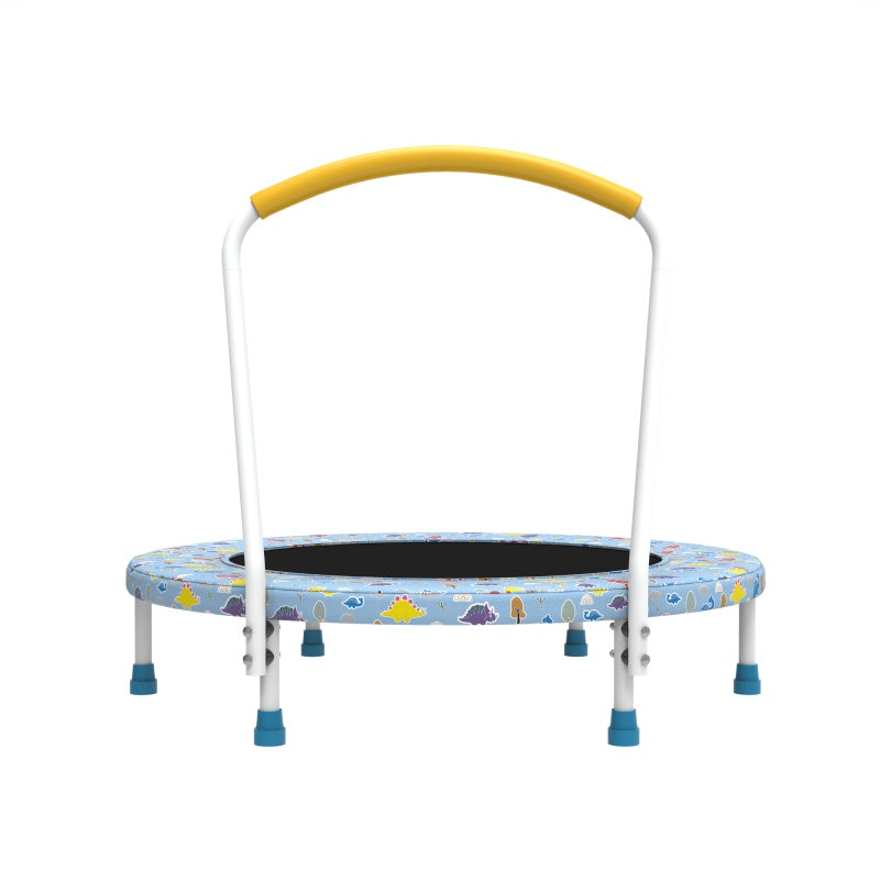Mini trampoline de 91 cm, adapté aux enfants de 1 à 6 ans, avec poignées intérieures et extérieures pour le jeu des enfants.