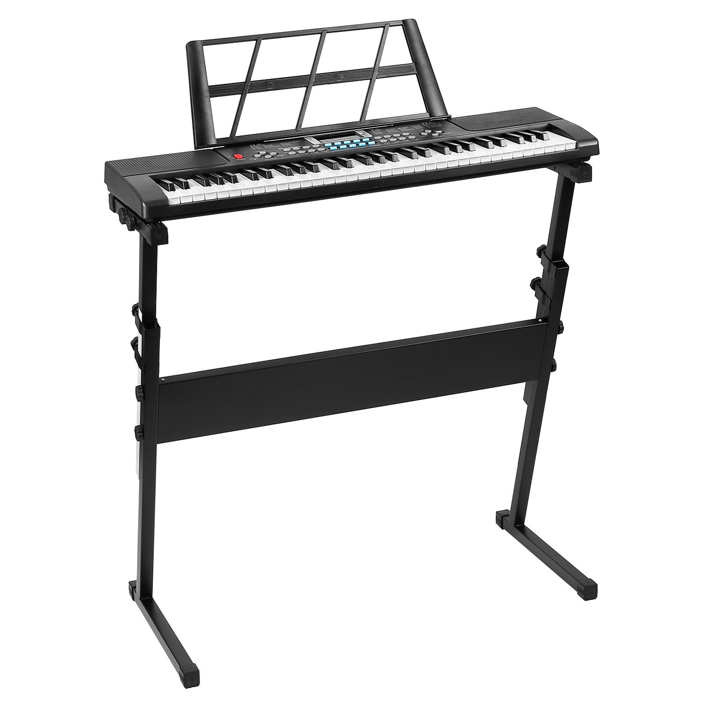 Clavier électronique numérique 61 touches, instrument de musique électrique, clavier d'apprentissage pour enfants avec microphone sur pied pour débutants