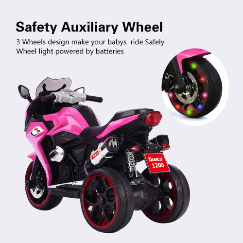 Moto électrique 12 V pour enfants, moto électrique à trois roues, jouets électriques pour enfants, motos à batterie rechargeables à 3 roues