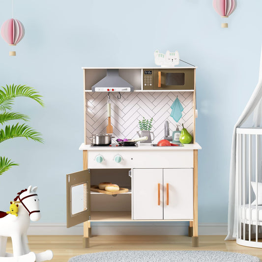 ROBUD 3D Cuisine en bois pour enfants, jouets éducatifs pour tout-petits