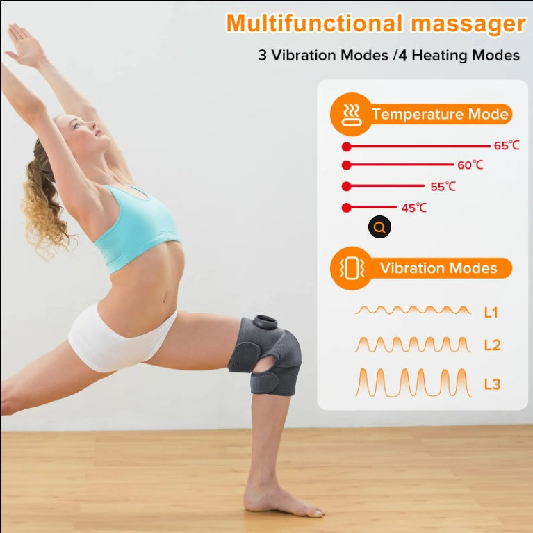 Masseur polyvalent pour genoux et jambes avec chaleur et vibrations réglables