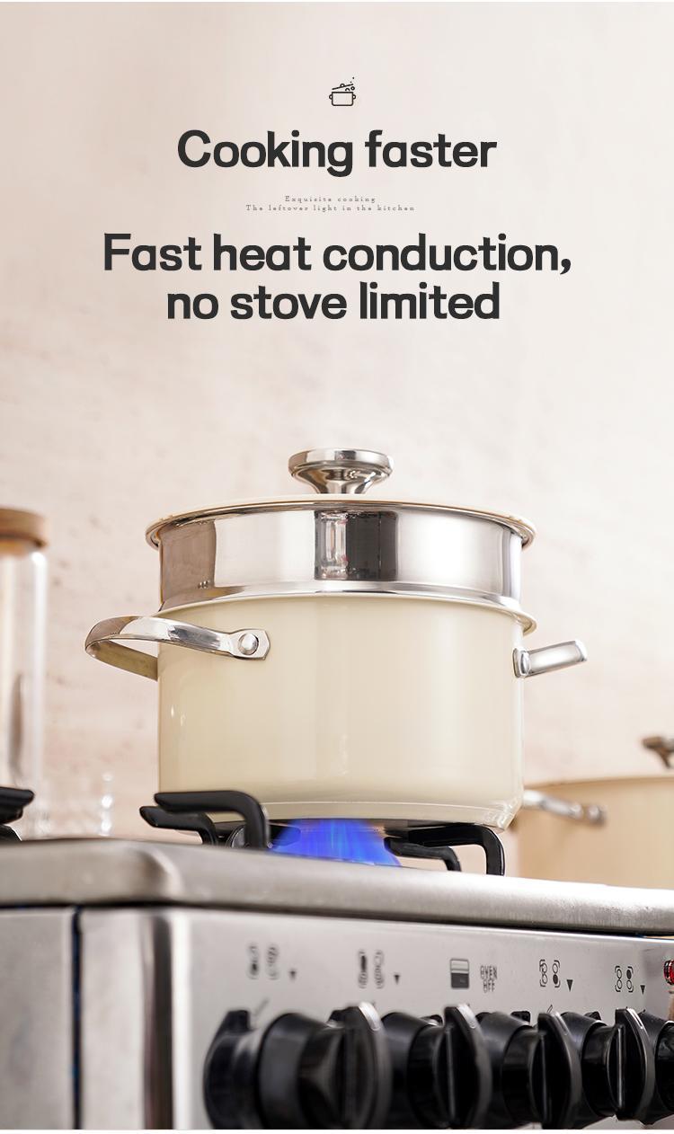Set de 4 casseroles en acier inoxydable – Résistantes & élégantes